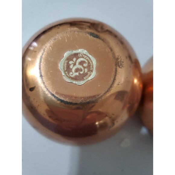 COPPERCRAFT GUILD ROLY PLANTER CANDLEHOLDER COPPER CUPS Set Of 2 - Picture 8 of 9